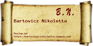 Bartovicz Nikoletta névjegykártya
